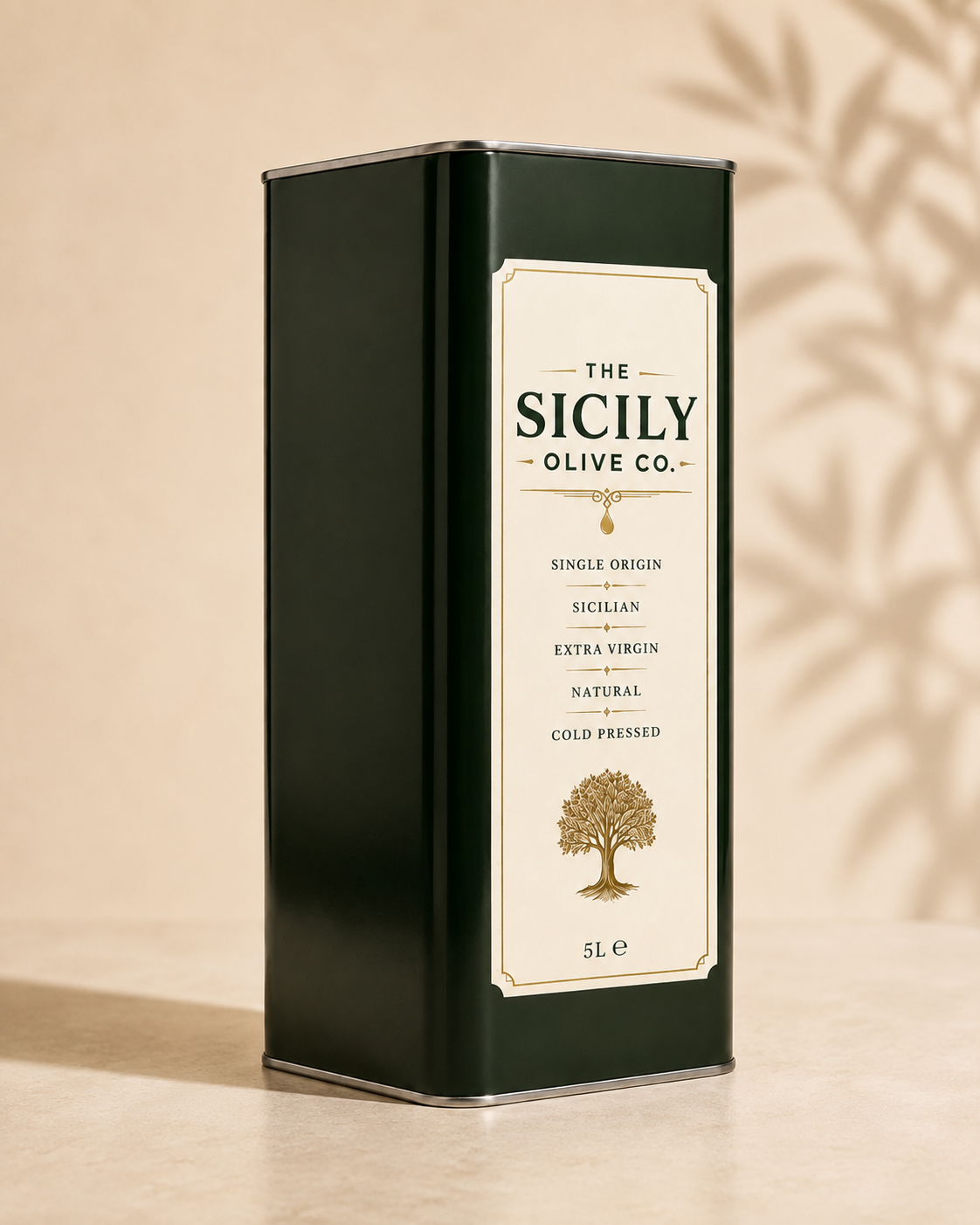 5 Litres Family Tin of The Sicily Olive Co. extra virgin olive oil